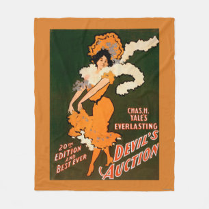 Devil's Auction Woman in Costume Theatre Fleece Blanket