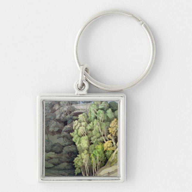 Devil's Bridge, 1810 (w/c with pen & ink over grap Key Ring (Front)