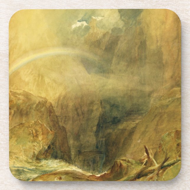 Devil's Bridge, St. Gotthard's Pass, c.1804 (w/c a Coaster (Front)