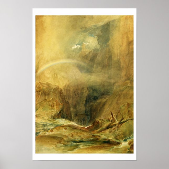 Devil's Bridge, St. Gotthard's Pass, c.1804 (w/c a Poster (Front)