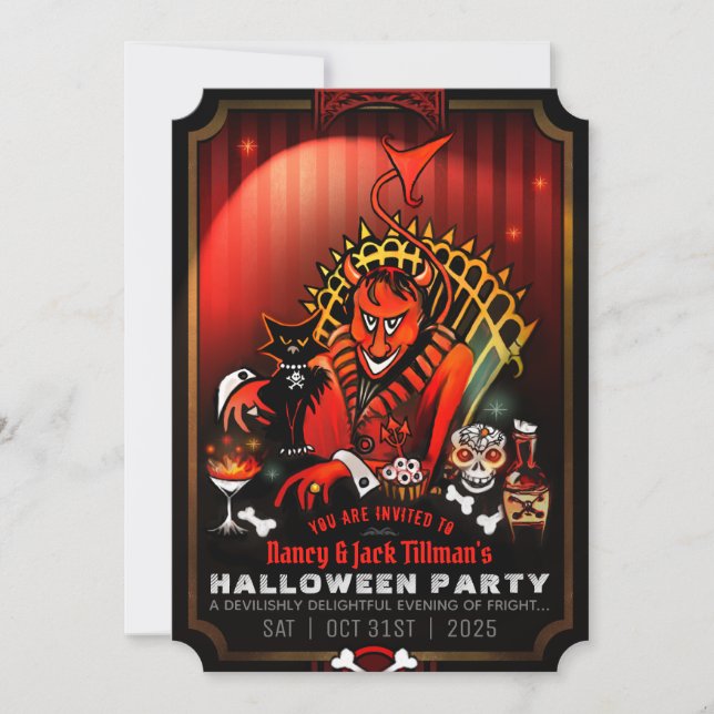 Devil's Delight II Halloween Party  Invitation (Front)
