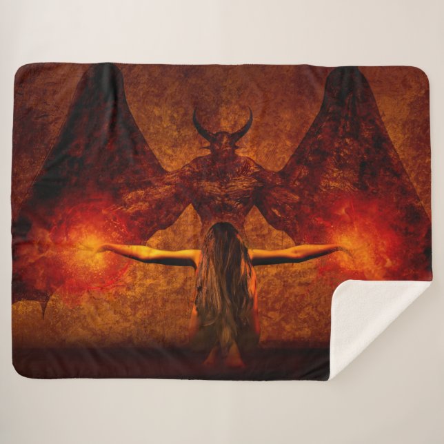 DEVIL'S DISCIPLE SHERPA BLANKET (Front (Horizontal))
