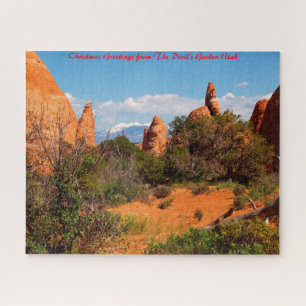 Devil's Garden Utah. Christmas Greetings Jigsaw Puzzle