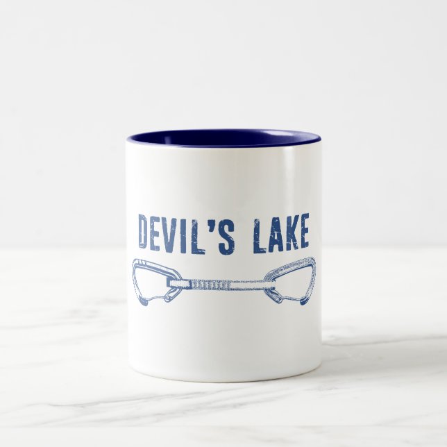 Devil's Lake Climbing Quickdraw Two-Tone Coffee Mug (Center)