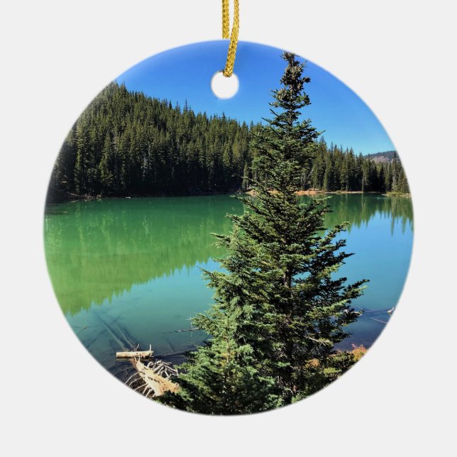 Devil's Lake, OR Ceramic Ornament (Front)
