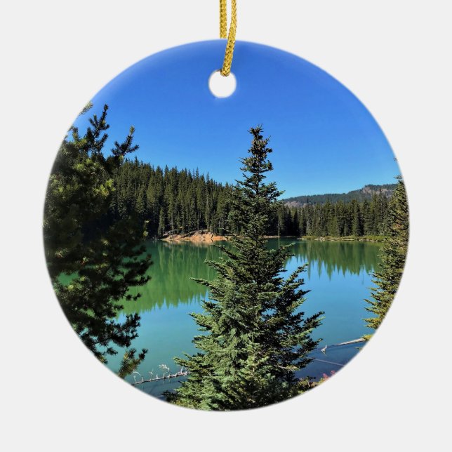 Devil's Lake, OR Ceramic Ornament (Front)