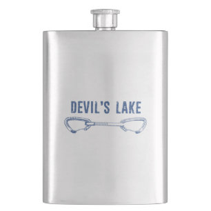 Devil's Lake Rock Climbing Quickdraw Hip Flask