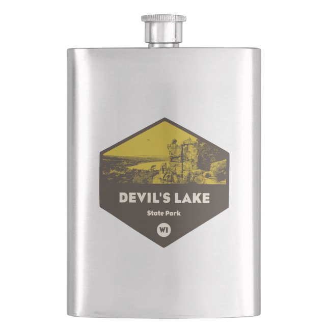 Devil's Lake State Park Wisconsin Hip Flask (Front)