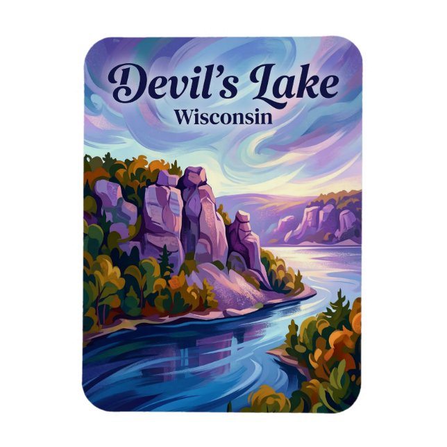 Devil's Lake Wisconsin Magnet (Vertical)
