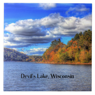 Devil's Lake, Wisconsin scenic photograph Ceramic Tile
