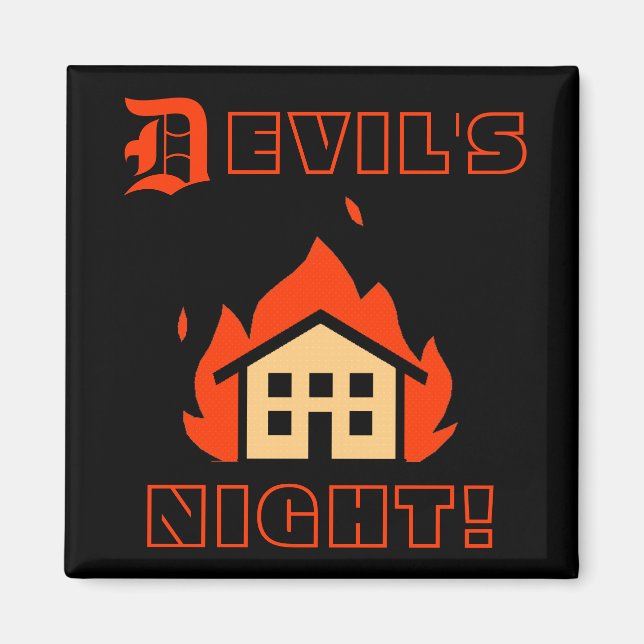DEVIL'S NIGHT - DETROIT MAGNET (Front)