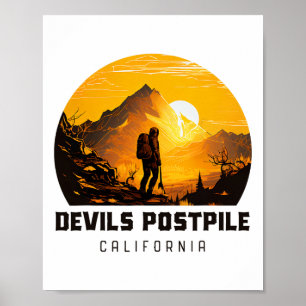 Devils Postpile Hiking Outdoors Souvenir  Poster