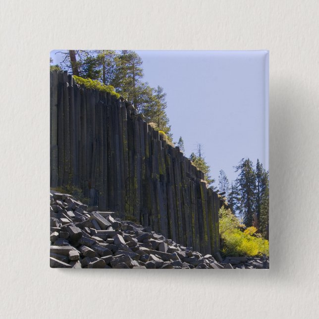Devils Postpile Square Button (Front)