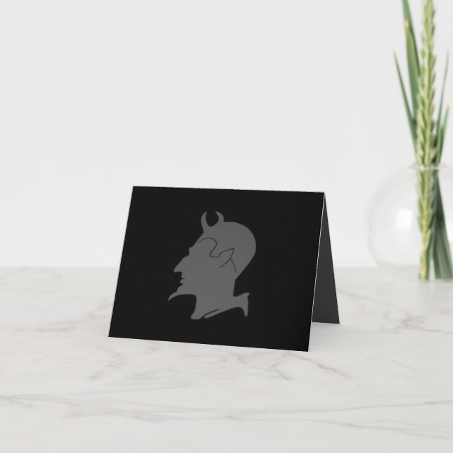 Devil's Profile - Greeting & Note Card (Front)