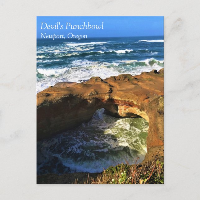 Devil's Punchbowl, Newport, Oregon Postcard (Front)