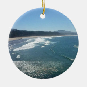 Devil's Punchbowl State Park, Oregon Coast Ceramic Ornament