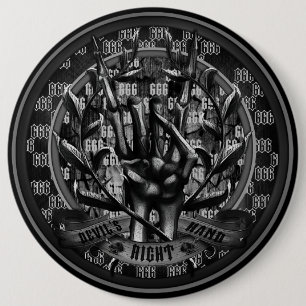 Devil's right hand 6 cm round badge