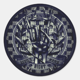 Devil's right hand classic round sticker
