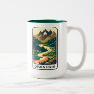 Devils River Texas Colors Two-Tone Coffee Mug