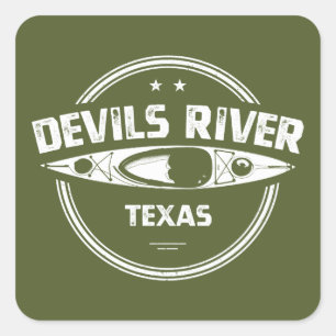 Devils River Texas Kayaking Square Sticker