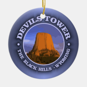 Devils Tower 3 Ceramic Ornament