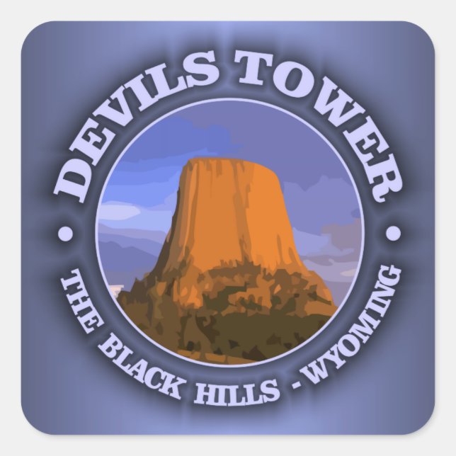 Devils Tower 3 Square Sticker (Front)