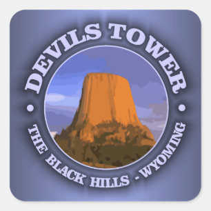Devils Tower 3 Square Sticker