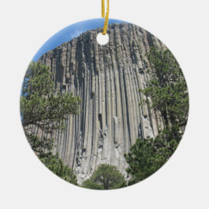 Devils Tower Ceramic Tree Decoration