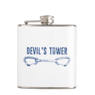Devil's Tower Climbing Quickdraw Hip Flask