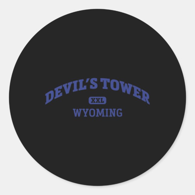 Devil's Tower College Style Rock Climbing Area Des Classic Round Sticker (Front)
