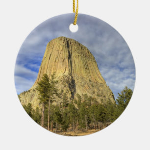 Devils Tower National Monument 4 Ceramic Tree Decoration