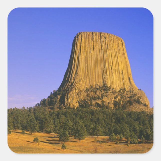 Devils Tower National Monument in Wyoming Square Sticker (Front)