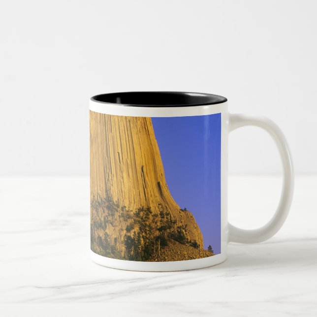 Devils Tower National Monument in Wyoming Two-Tone Coffee Mug (Right)