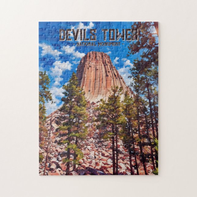 Devils Tower National Monument Jigsaw Puzzle (Vertical)