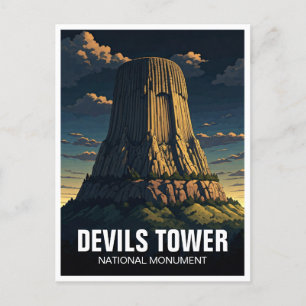 Devils Tower National Monument Travel Wyoming Postcard