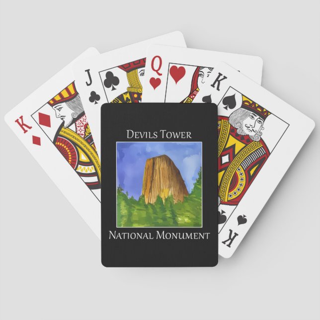 Devils Tower National Monument Wyoming Playing Cards (Back)