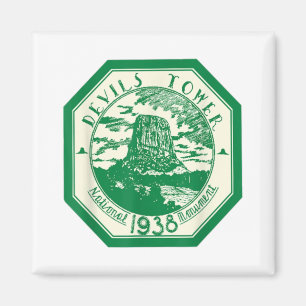 DEVILS TOWER National Park T Shirt Hiking Tee Wand Magnet