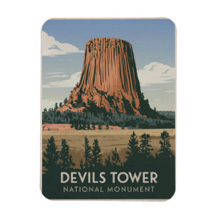 Devils Tower National Park Vintage Magnet