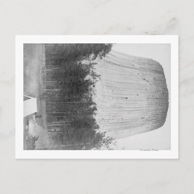 Devil's Tower with 4 People in the Foreground Postcard (Front)