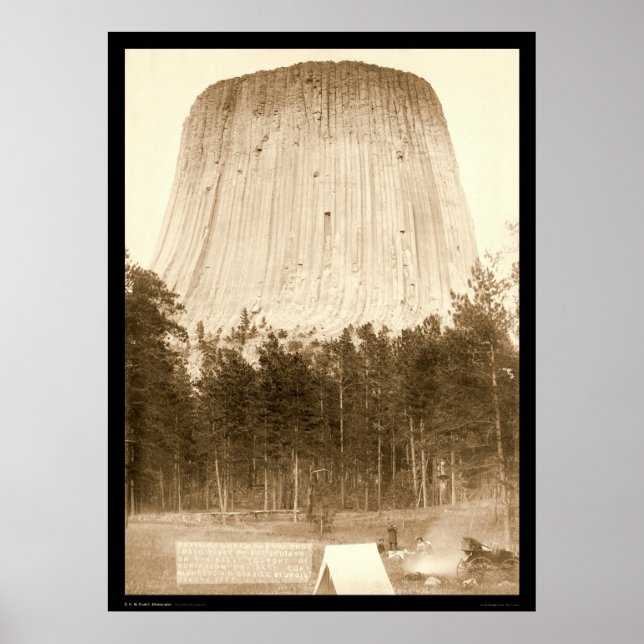 Devil's Tower with Tent in Front WY 1887 Poster (Front)
