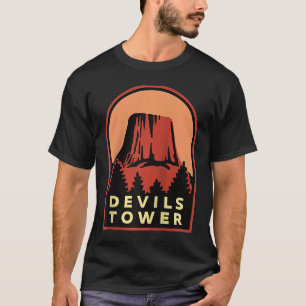 Devils Tower WY National Monument Raglan Baseball T-Shirt