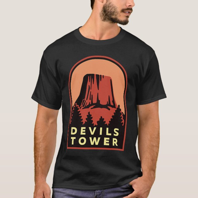 Devils Tower WY National Monument T-Shirt (Front)