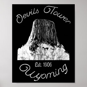Devils Tower Wyoming National Monument Retro Vinta Poster