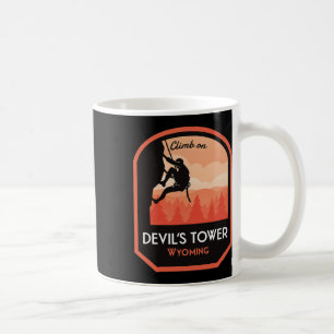 Devils Tower Wyoming Rock Climbing  Coffee Mug