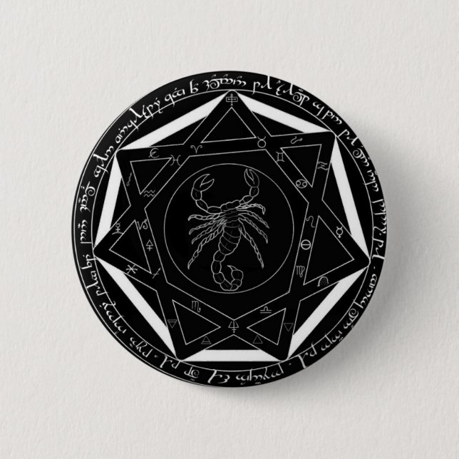 Devil's trap 6 cm round badge (Front)