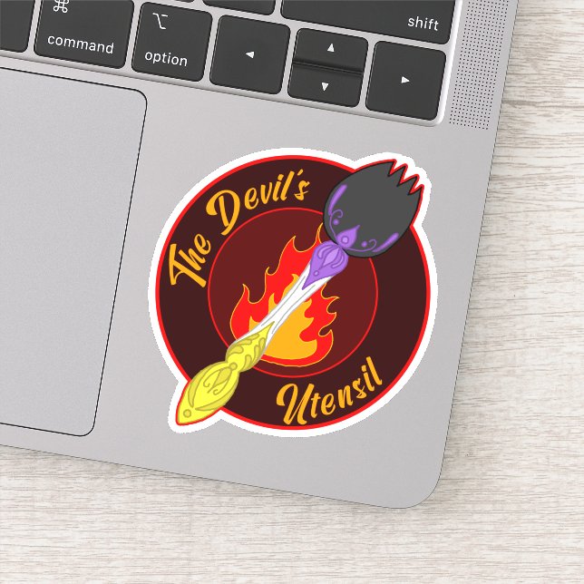 Devil's Utensil - Satanic Nonbinary Spork Doodle  (Detail)
