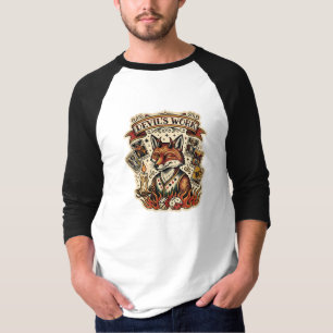 Devils Work Sly Fox Tarot Card Tattoo Flash Mystic T-Shirt
