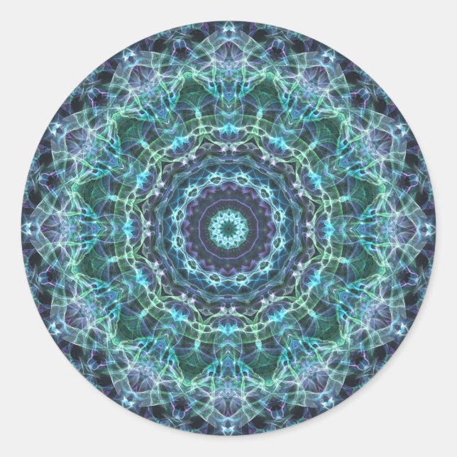 devine mandala classic round sticker (Front)