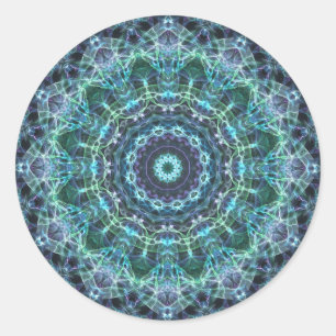 devine mandala classic round sticker