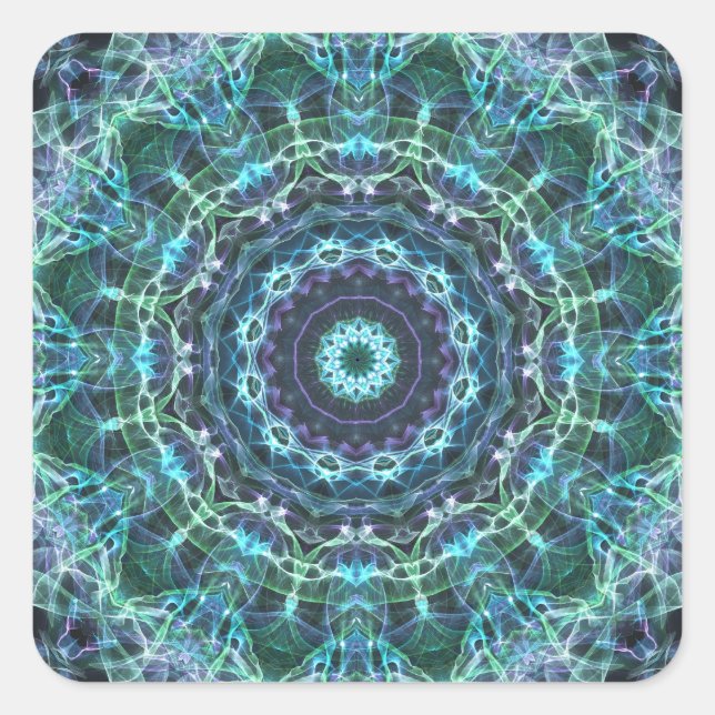 devine mandala square sticker (Front)
